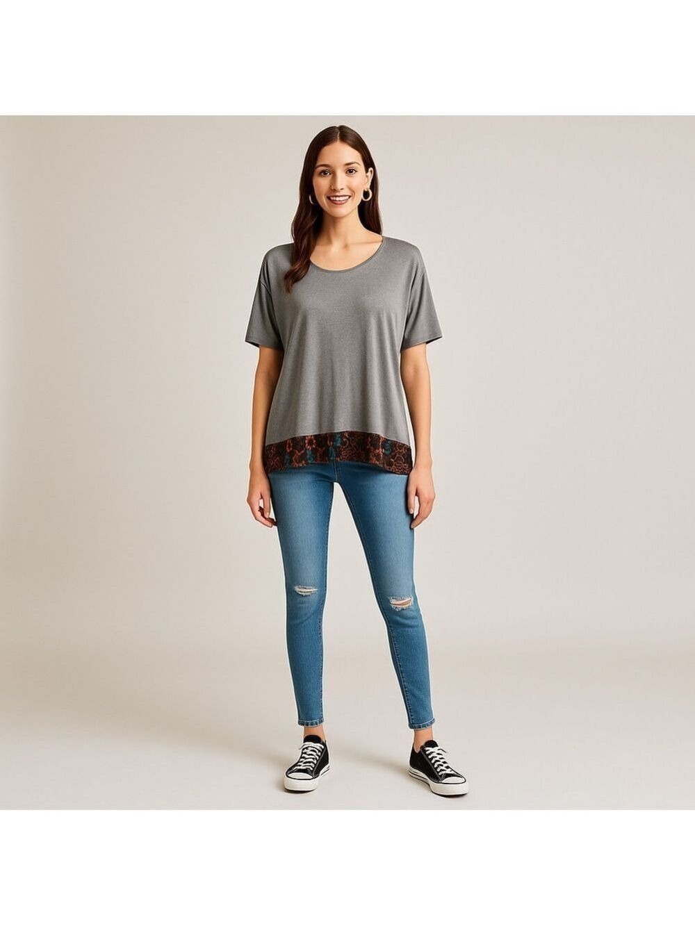 LuLaRoe Irma Aztec Relaxed High Low Tunic Top Small